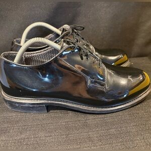 Bates High Gloss Duty Oxford Dress Shoes Vibram Sole Men’s Black Size 8.5 3E